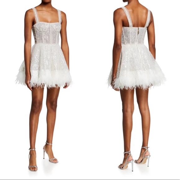 Bronx and Banco Mademoiselle Bridal Mini Dress in White - Picture 5 of 9